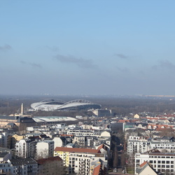 Blick vom Neuen Rathaus in Leipzig